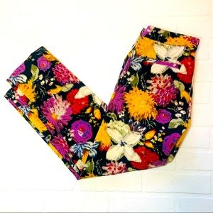 Anthropologie Elevenses Floral Capri Pants